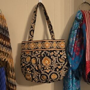 Vera Bradley Black and Gold Tote Bag